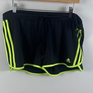 ✨3/$25✨ Adidas Women's Black Shorts with Neon Yellow Stripes - M